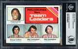 Billy Cunningham Autographed 1975-76 Topps Card #129 Philadelphia 76ers Beckett BAS #18628645