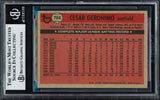 Cesar Geronimo Autographed 1981 Topps Traded Card #766 Kansas City Royals Beckett BAS #18628700