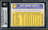 Vada Pinson Autographed 1970 Topps Card #445 Cleveland Indians Beckett BAS #18629069