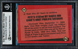 Pete Rose Autographed 1986 Topps Card #206 Cincinnati Reds Beckett BAS #18629319