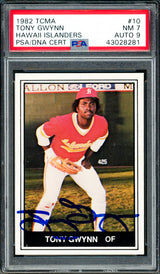 Tony Gwynn Autographed 1982 TCMA Hawaii Islanders Card #10 San Diego Padres PSA/DNA #43028281