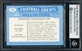 Jim Brown Autographed 1988 Swell Greats Card #18 Cleveland Browns Beckett BAS #18529506