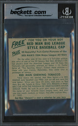 Eddie Mathews Autographed 1954 Red Man Card #23 Milwaukee Braves Beckett BAS #18630156