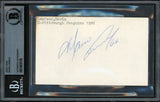 Mario Lemieux Autographed 1986 3x5 Index Card Pittsburgh Penguins Vintage Rookie Era Signature Beckett BAS #18630159