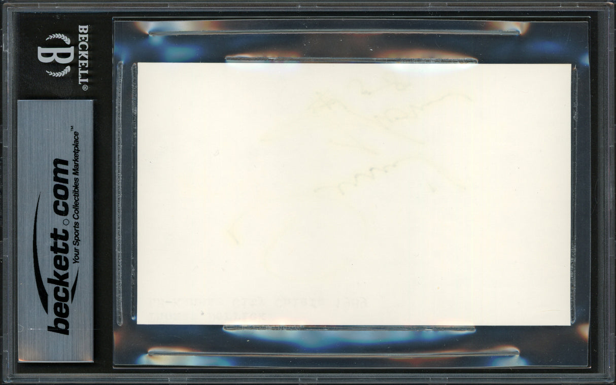 Derrick Thomas Autographed 1989 3x5 Index Card Kansas City Chiefs Vintage Rookie Signature Beckett BAS #18630161