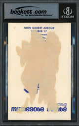 John Arbour Autographed 1972-73 3.5x5.5 Team Issued Photo Minnesota Fighting Saints (Back Damage) Beckett BAS #18630714