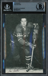 Jean Gauthier Autographed 3.5x5.5 Postcard Montreal Canadiens Beckett BAS #18630772