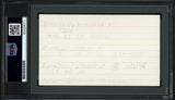 Joe, Vince, & Dom DiMaggio Brothers Autographed 3x5 Index Card PSA/DNA #85420077