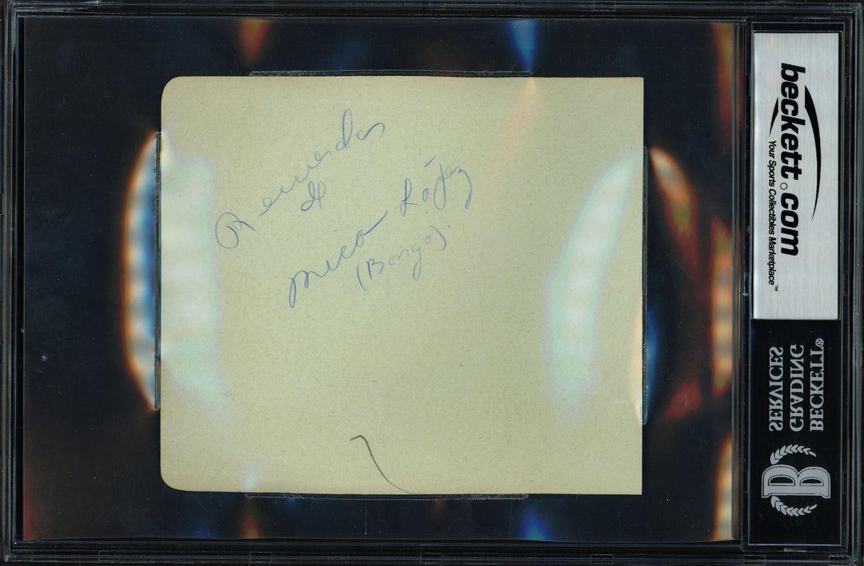 Ted Williams Autographed 4.5x5 Album Page Boston Red Sox Vintage Signature Beckett BAS #18630678