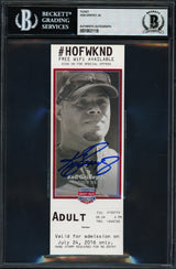 Ken Griffey Jr. Autographed 2016 Hall of Fame Induction Ticket Seattle Mariners Beckett BAS #18631118