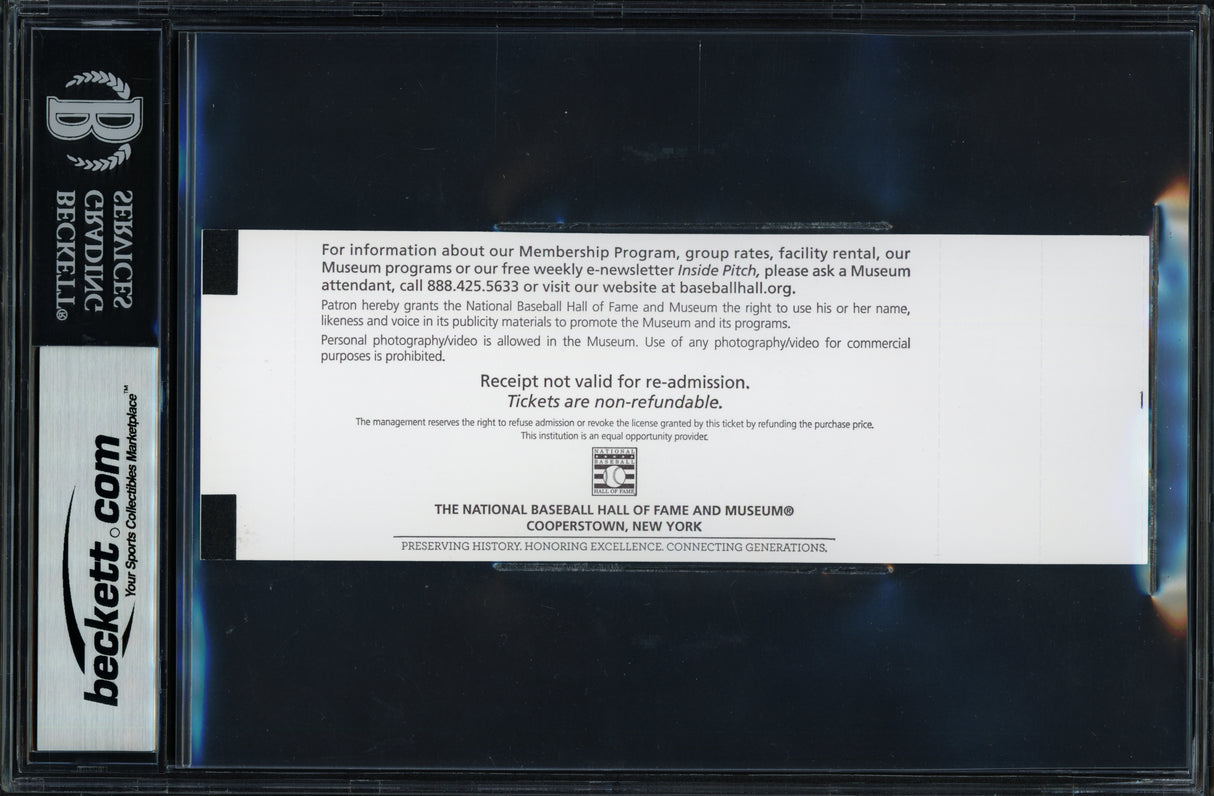 Ken Griffey Jr. Autographed 2016 Hall of Fame Induction Ticket Seattle Mariners Beckett BAS #18631118