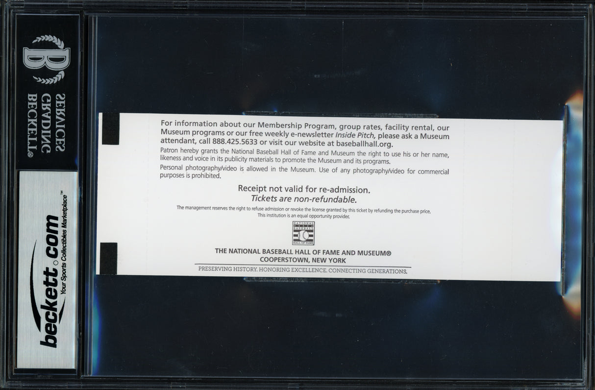 Ken Griffey Jr. Autographed 2016 Hall of Fame Induction Ticket Seattle Mariners Beckett BAS #18631117