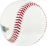 Charlie Morton Autographed Official 2017 World Series Logo Baseball Houston Astros "2017 WS GM 7 Winner 1-0 1.74 ERA" (Smudged) JSA #WIT163039