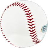 Charlie Morton Autographed Official 2017 World Series Logo Baseball Houston Astros "2017 WS GM 7 Winner 1-0 1.74 ERA" (Smudged) JSA #WIT163039