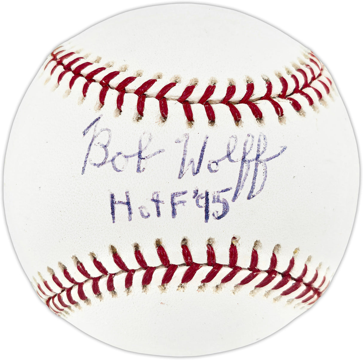 Bob Wolff Autographed Official MLB Baseball Washington Senators "HOF 95" JSA #H10002