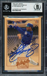 Ken Griffey Jr. Autographed 1996 Leaf Lumberjack Sample Card #1 Seattle Mariners Beckett BAS #19203195