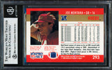Joe Montana Autographed 1990 Pro Set Card #293 San Francisco 49ers Beckett BAS #19212957