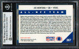 Joe Montana Autographed 1991 Pro Set Card #387 San Francisco 49ers Beckett BAS #19212975