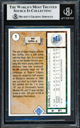 Ken Griffey Jr. Autographed 1989 Upper Deck Rookie Card #1 Seattle Mariners Beckett BAS #19211241