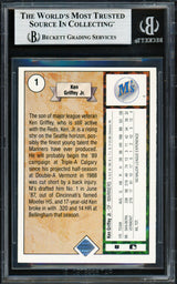 Ken Griffey Jr. Autographed 1989 Upper Deck Rookie Card #1 Seattle Mariners Beckett BAS #19211249