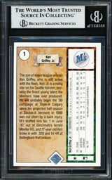Ken Griffey Jr. Autographed 1989 Upper Deck Rookie Card #1 Seattle Mariners Beckett BAS #19211199