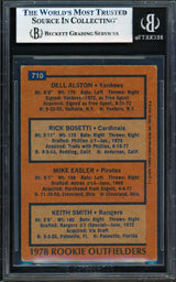Rookie Outfielders Autographed 1978 Topps Card #710 Signed By All 4 Beckett BAS #18054820