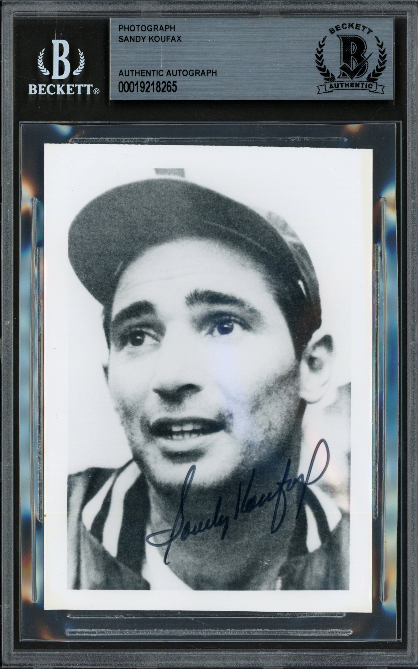 Sandy Koufax Autographed 3.5x 5 Photo Los Angeles Dodgers Beckett BAS #19218265