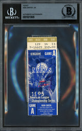Ken Griffey Jr. Autographed 1995 ALCS Game 1 Ticket Seattle Mariners Beckett BAS #19215609