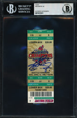Ken Griffey Jr. Autographed 4/13/98 300th HR Ticket Seattle Mariners Beckett BAS #19215615
