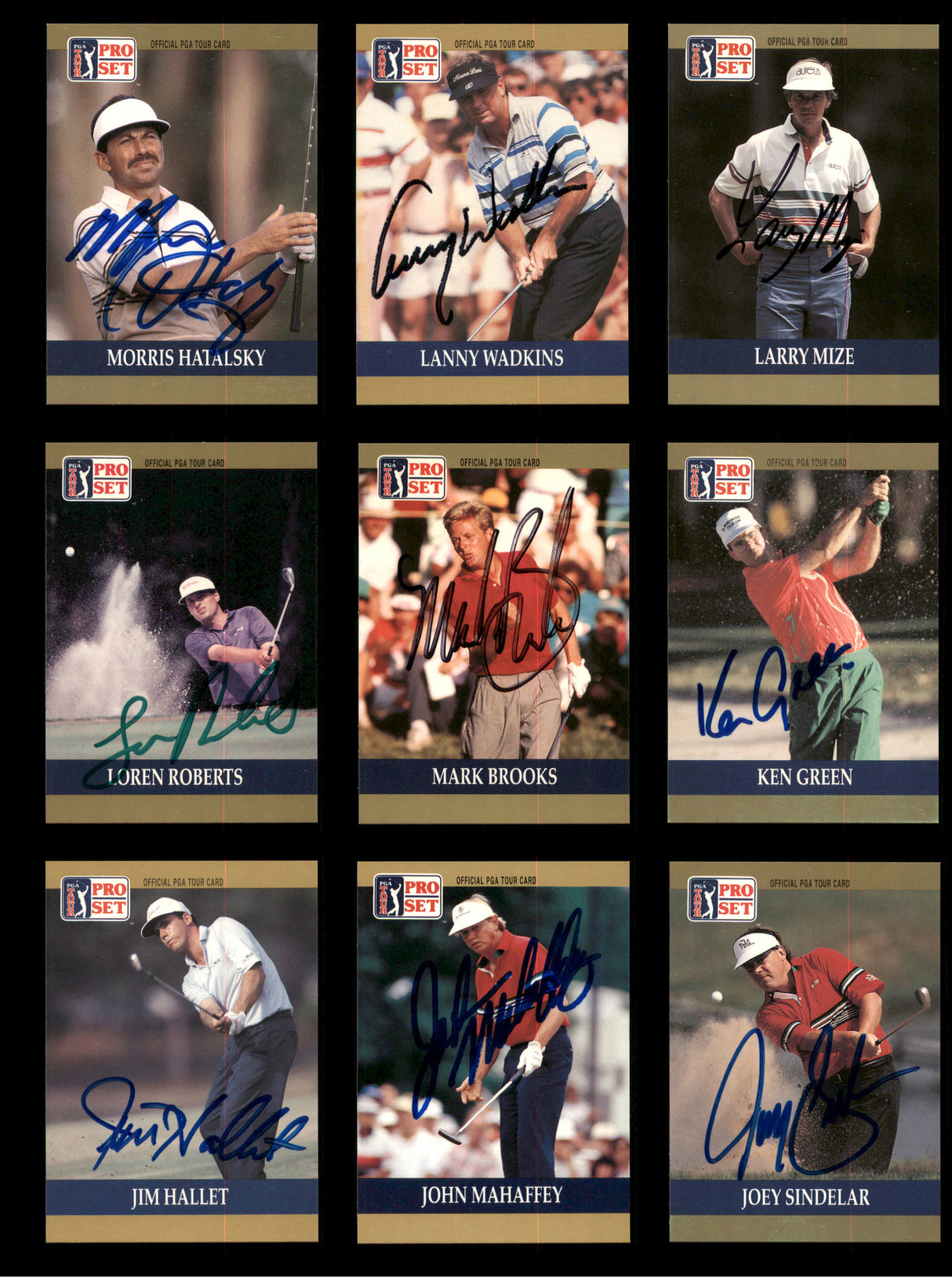 1990 Pro Set Golf Autographed Cards (39 Count Lot - All Different) SKU #257856