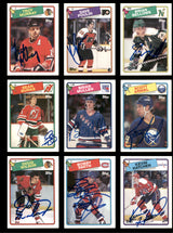 1988-89 Topps Hockey Autographed Cards (82 Count Lot - All Different) SKU #257860