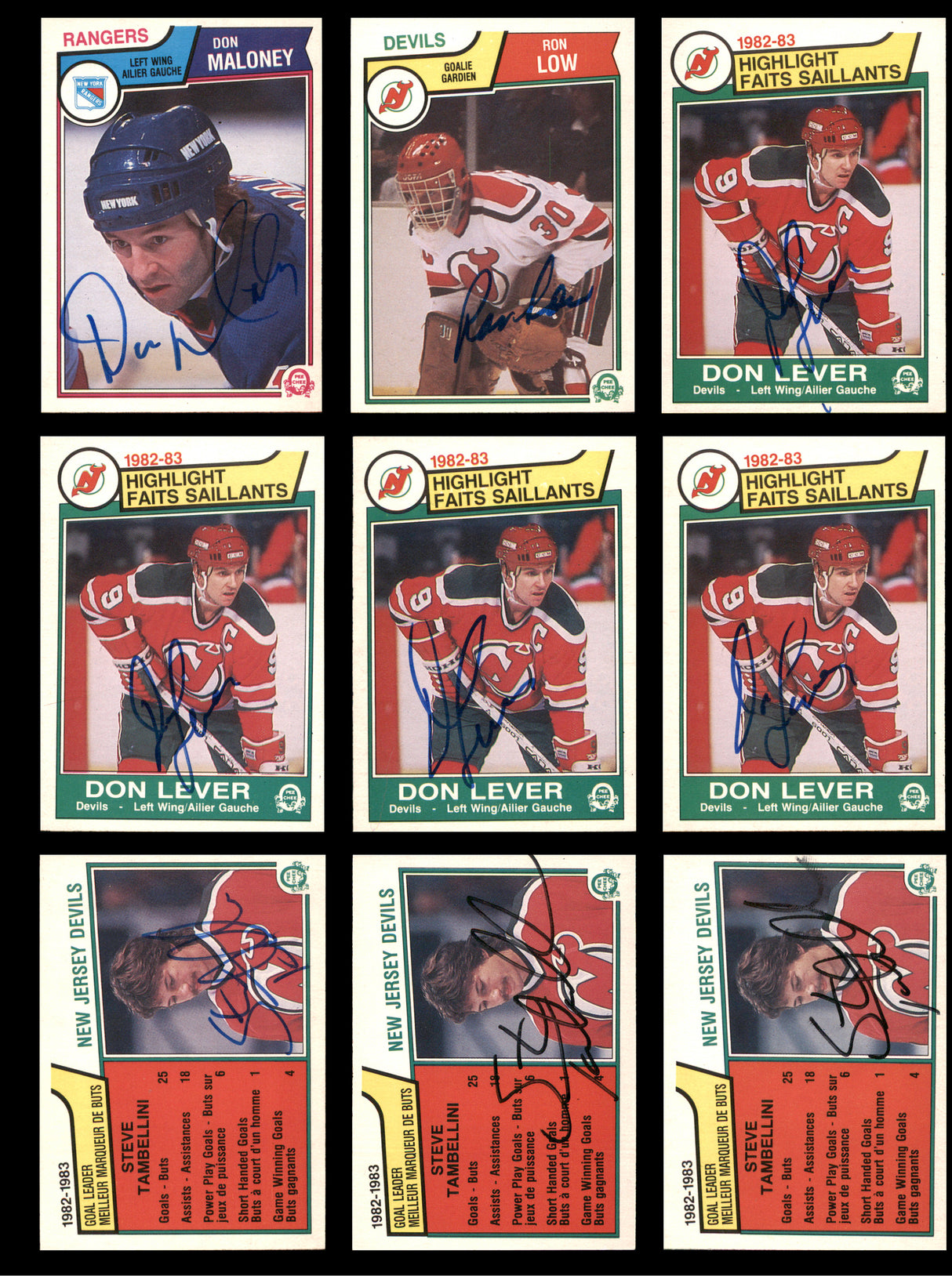 1983-84 O-Pee-Chee Hockey Autographed Cards (72 Count Lot) SKU #257861