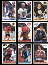 1985-86 Hockey Autographed Cards (96 Count Lot - All Different) SKU #257864