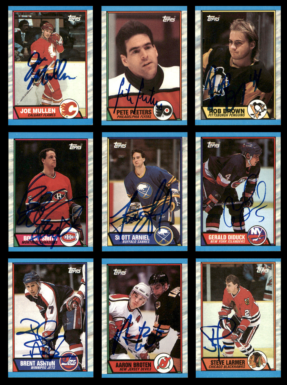 1989-90 Topps Autographed Cards (103 Count Lot - All Different) SKU #257871