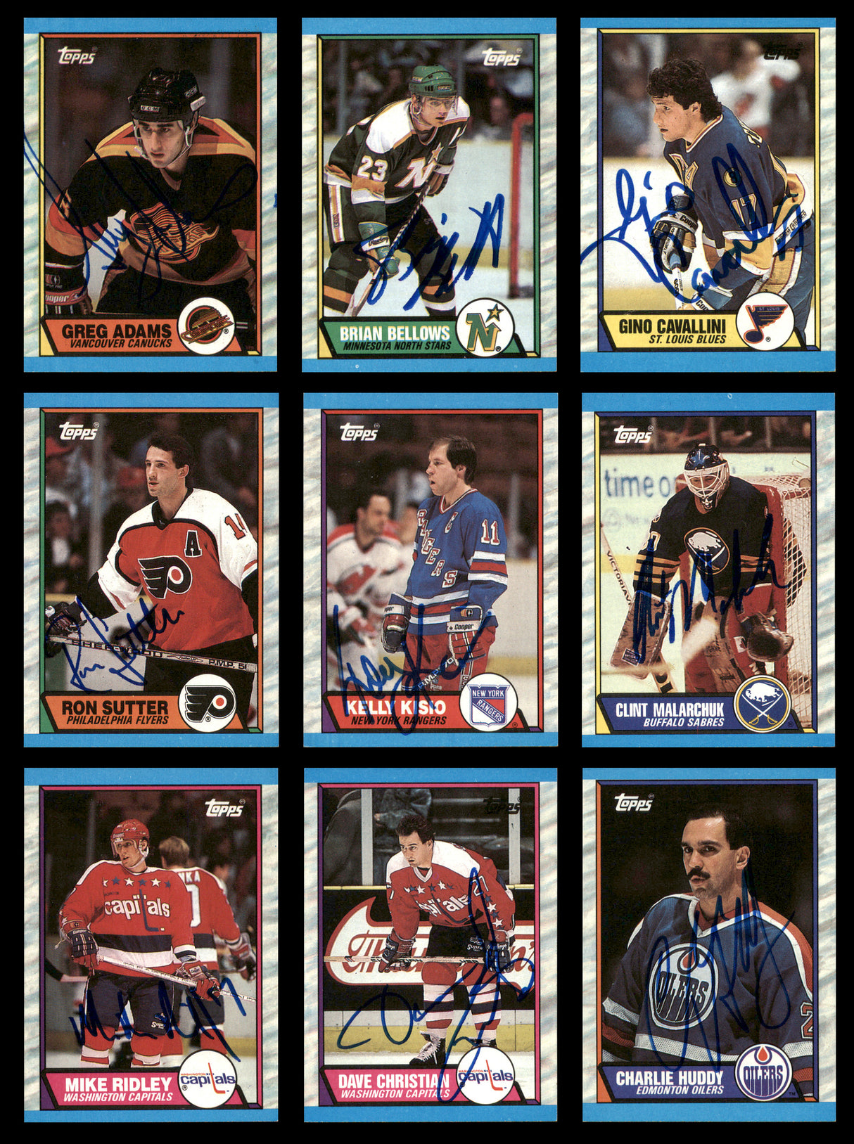 1989-90 Topps Autographed Cards (103 Count Lot - All Different) SKU #257871