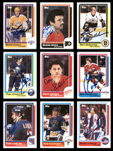 1986-87 Topps Hockey Autographed Cards (94 Count Lot - All Different) SKU #257872