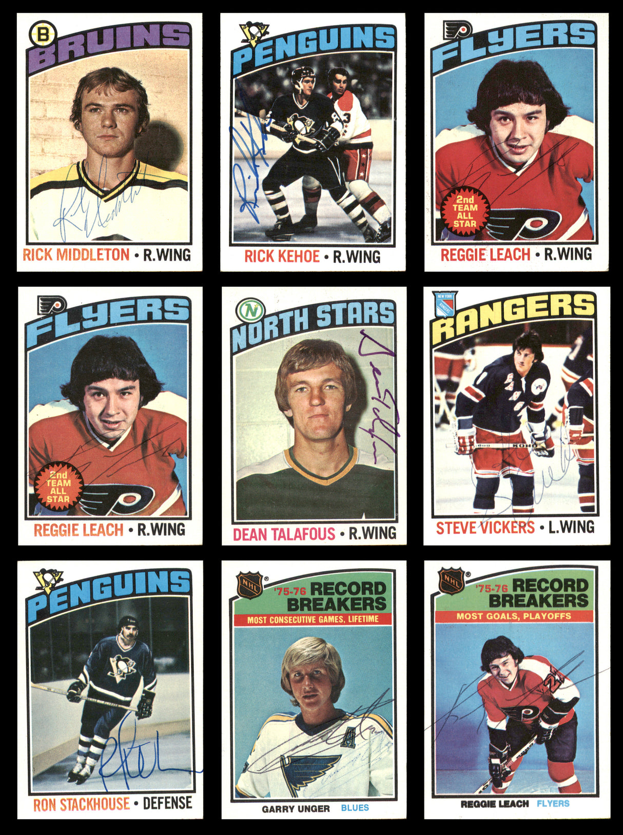 1976-77 Topps Hockey Autographed Cards (39 Count Lot) SKU #257888