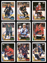 1987-88 Topps Hockey Autographed Cards (81 Count Lot - All Different) SKU #257891