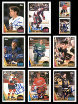 1987-88 Topps Hockey Autographed Cards (81 Count Lot - All Different) SKU #257891