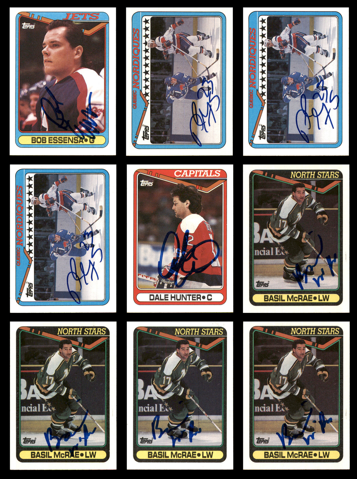 1990-91 Topps Hockey Autographed Cards (74 Count Lot) SKU #257892