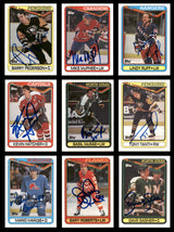 1990-91 Topps Hockey Autographed Cards (84 Count Lot - All Different) SKU #257894