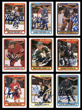 1990-91 Topps Hockey Autographed Cards (84 Count Lot - All Different) SKU #257894