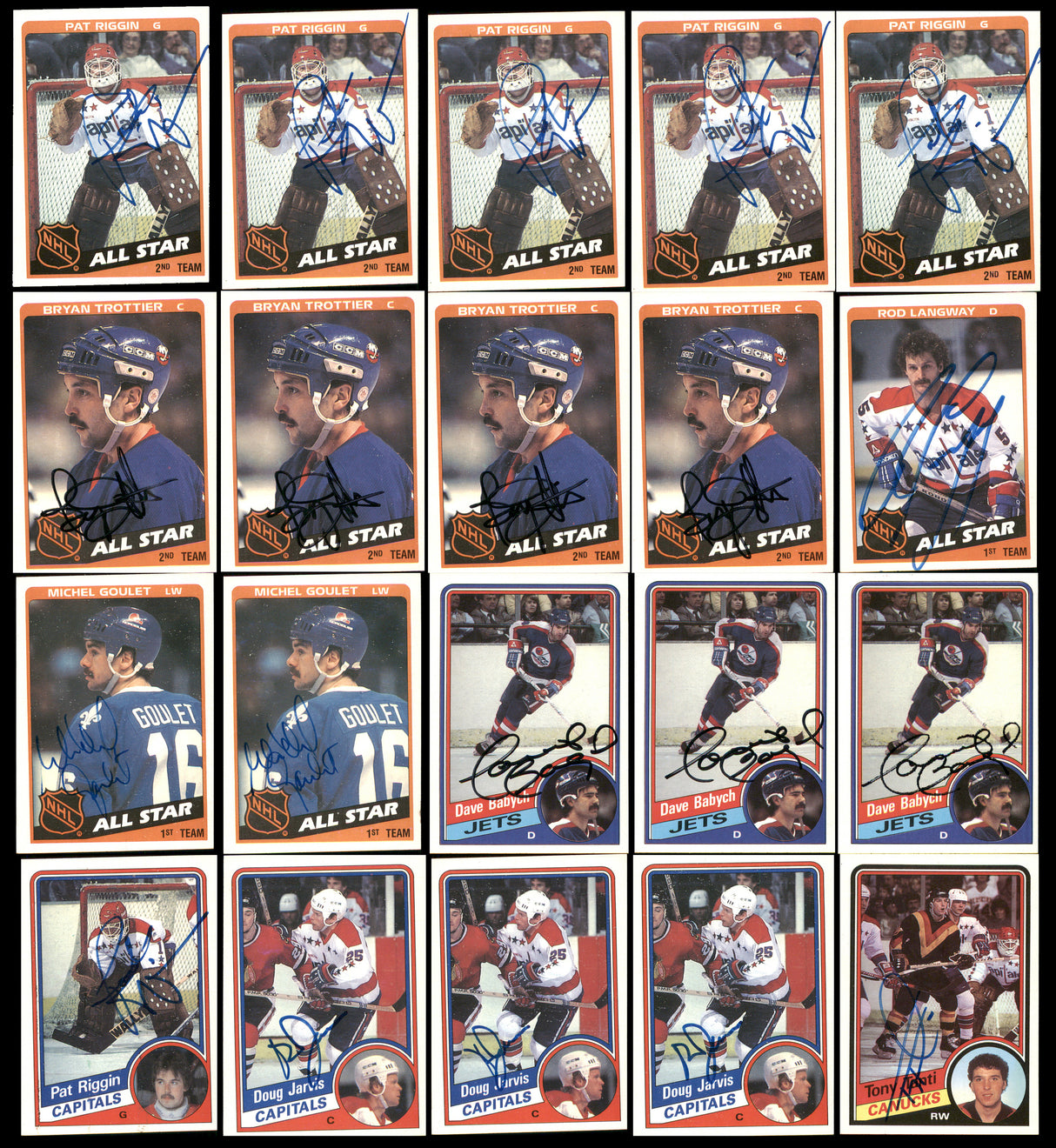 1984-85 Topps Hockey Autographed Cards (120 Count Lot) SKU #257904