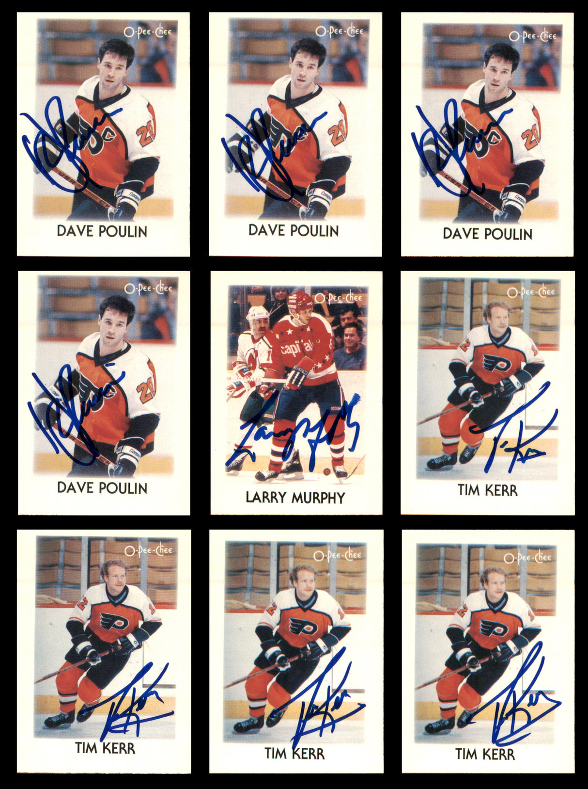 1987-88 O-Pee-Chee Mini's Hockey Autographed Cards (57 Count Lot) SKU #257916