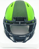 Byron Murphy II Autographed Seattle Seahawks Rave Green Speed Mini Helmet (Smudged) MCS Holo #62694