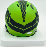 Byron Murphy II Autographed Seattle Seahawks Rave Green Speed Mini Helmet (Smudged) MCS Holo #62696