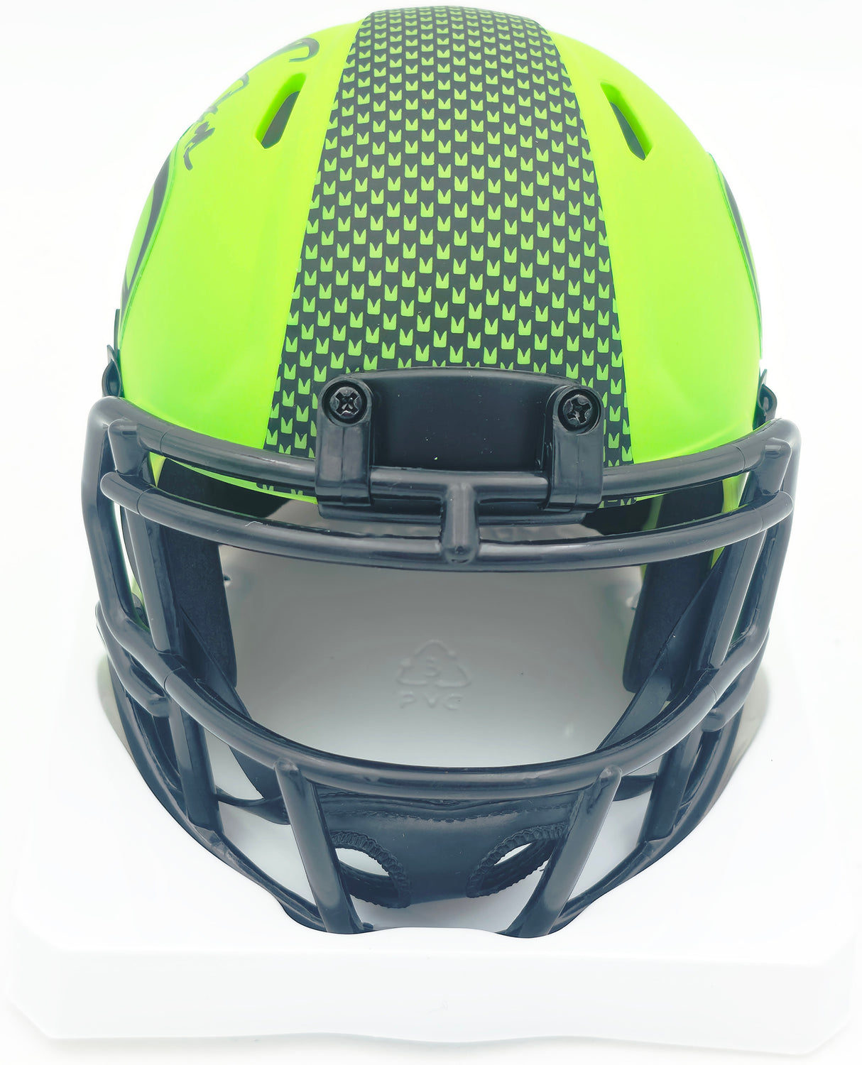 Byron Murphy II Autographed Seattle Seahawks Rave Green Speed Mini Helmet (Smudged) MCS Holo #62685