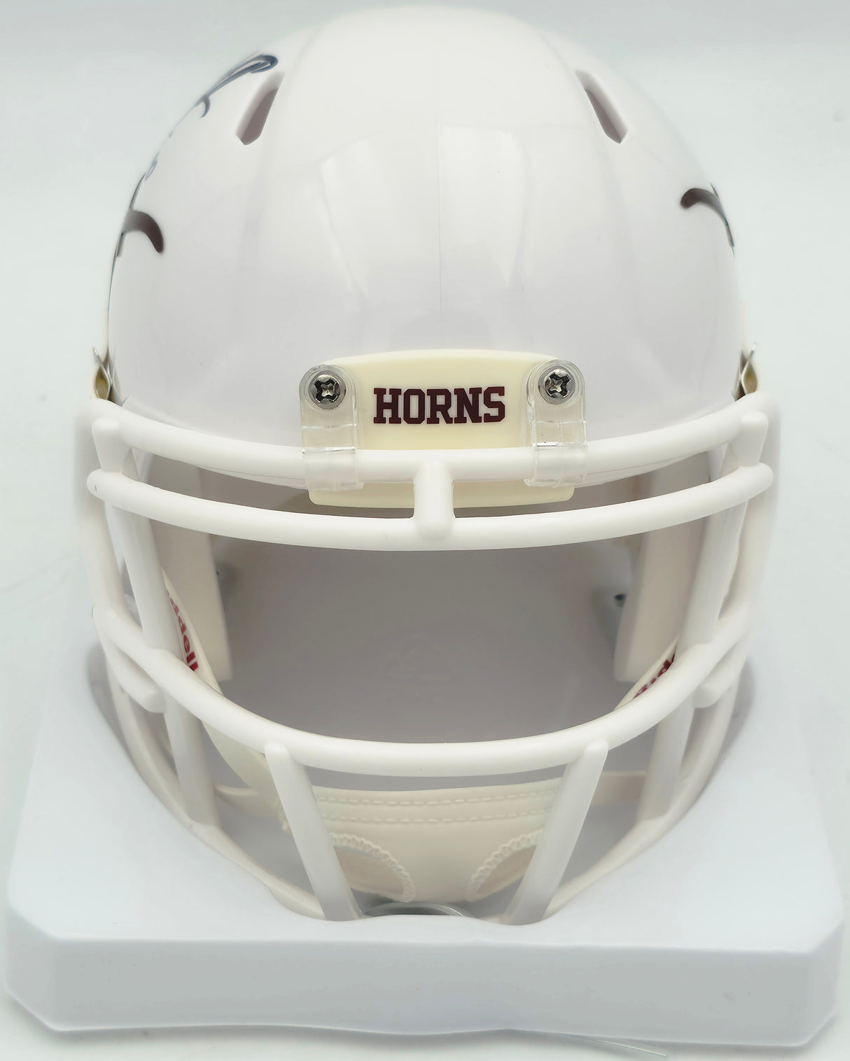 Byron Murphy II Autographed Texas Longhorns White Speed Mini Helmet (Smudged) MCS Holo #62578