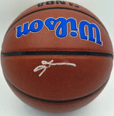 Allen Iverson Autographed Composite Leather Basketball Philadelphia 76ers Logo Beckett BAS Witness #3W343128