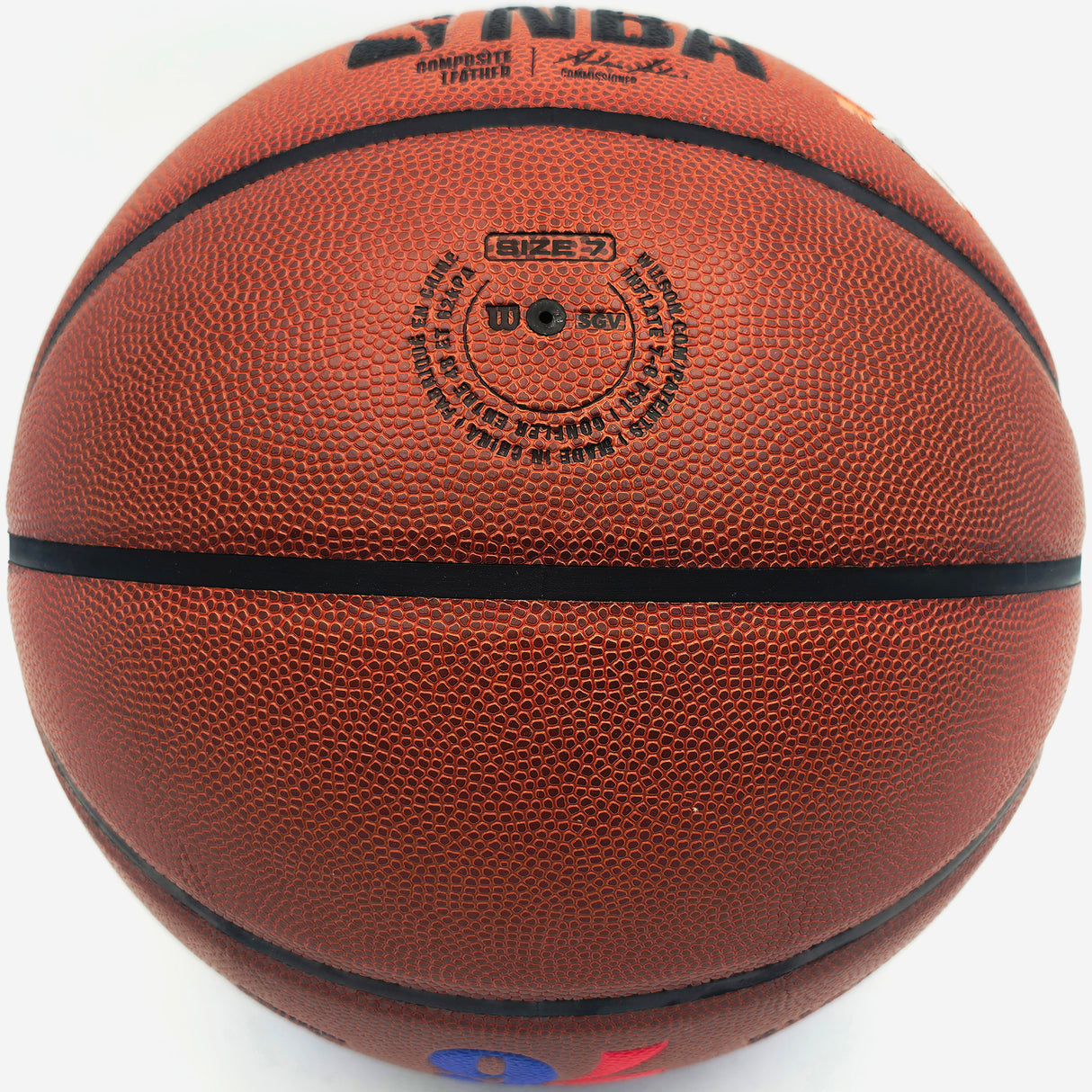 Allen Iverson Autographed Composite Leather Basketball Philadelphia 76ers Logo Beckett BAS Witness #3W343128